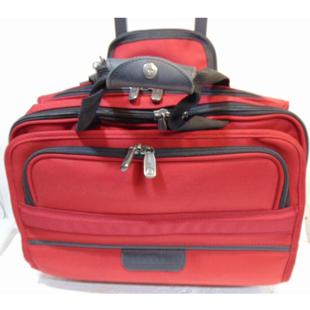 Suitcase Briefcase Carry On Luggage Atlantic Red Multi-Purpose Multi-Compartment